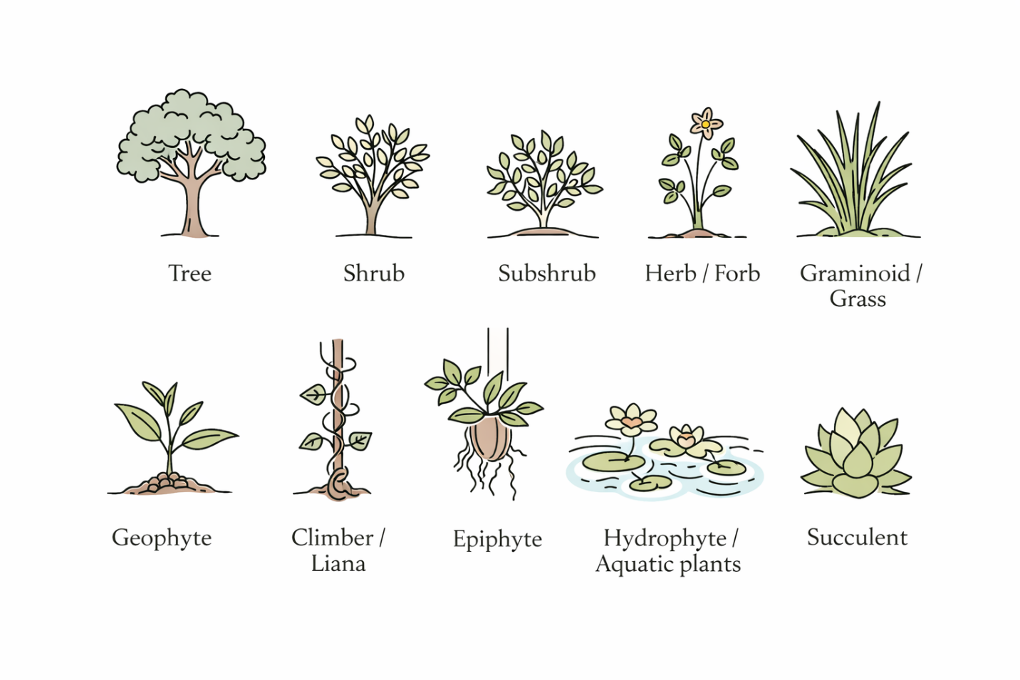 Growth form illustration
