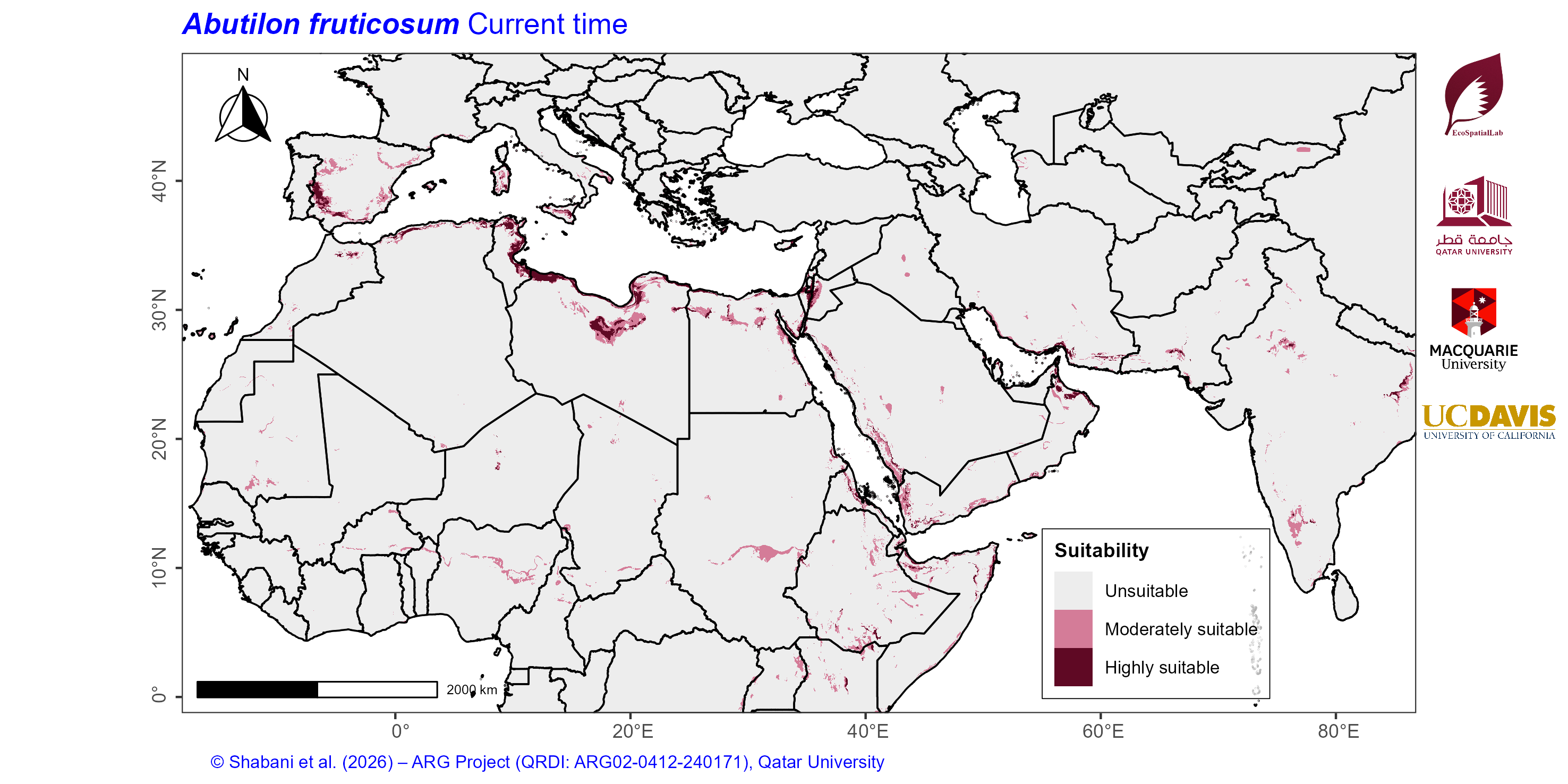 Projected Climate Suitability in the Mediterranean–Middle East–North Africa Dryland Belt Current