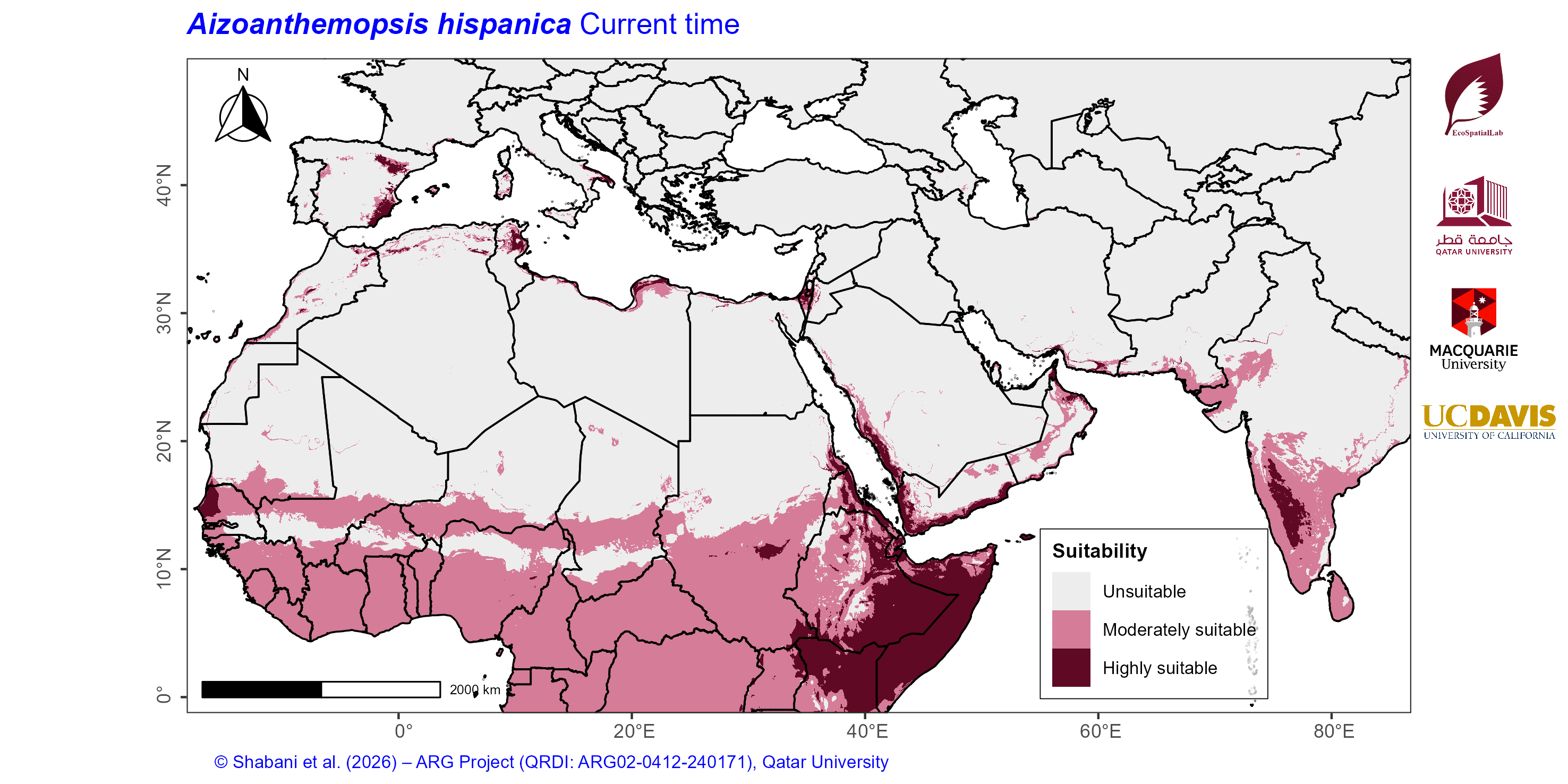 Projected Climate Suitability in the Mediterranean–Middle East–North Africa Dryland Belt Current