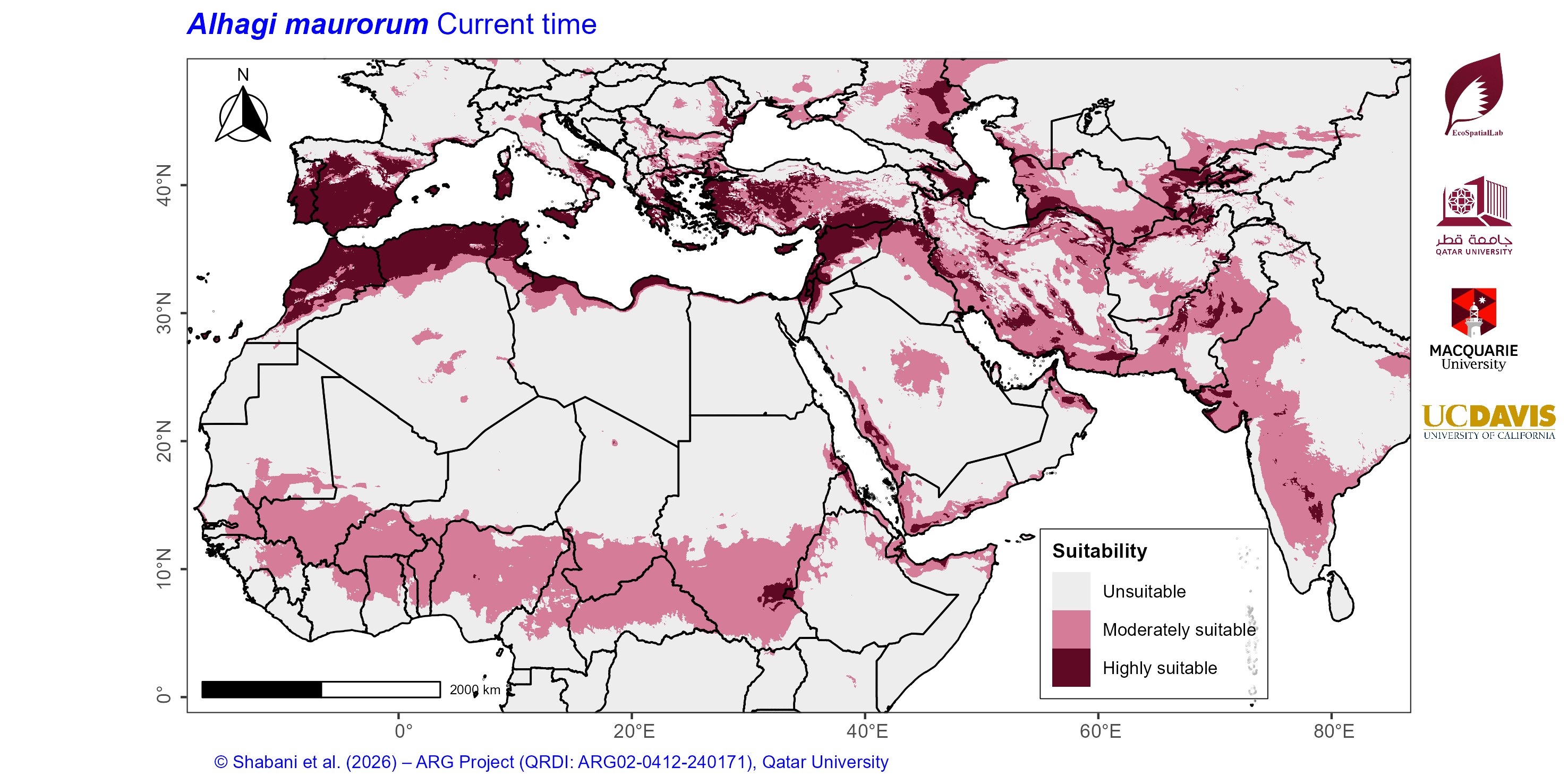 Projected Climate Suitability in the Mediterranean–Middle East–North Africa Dryland Belt Current