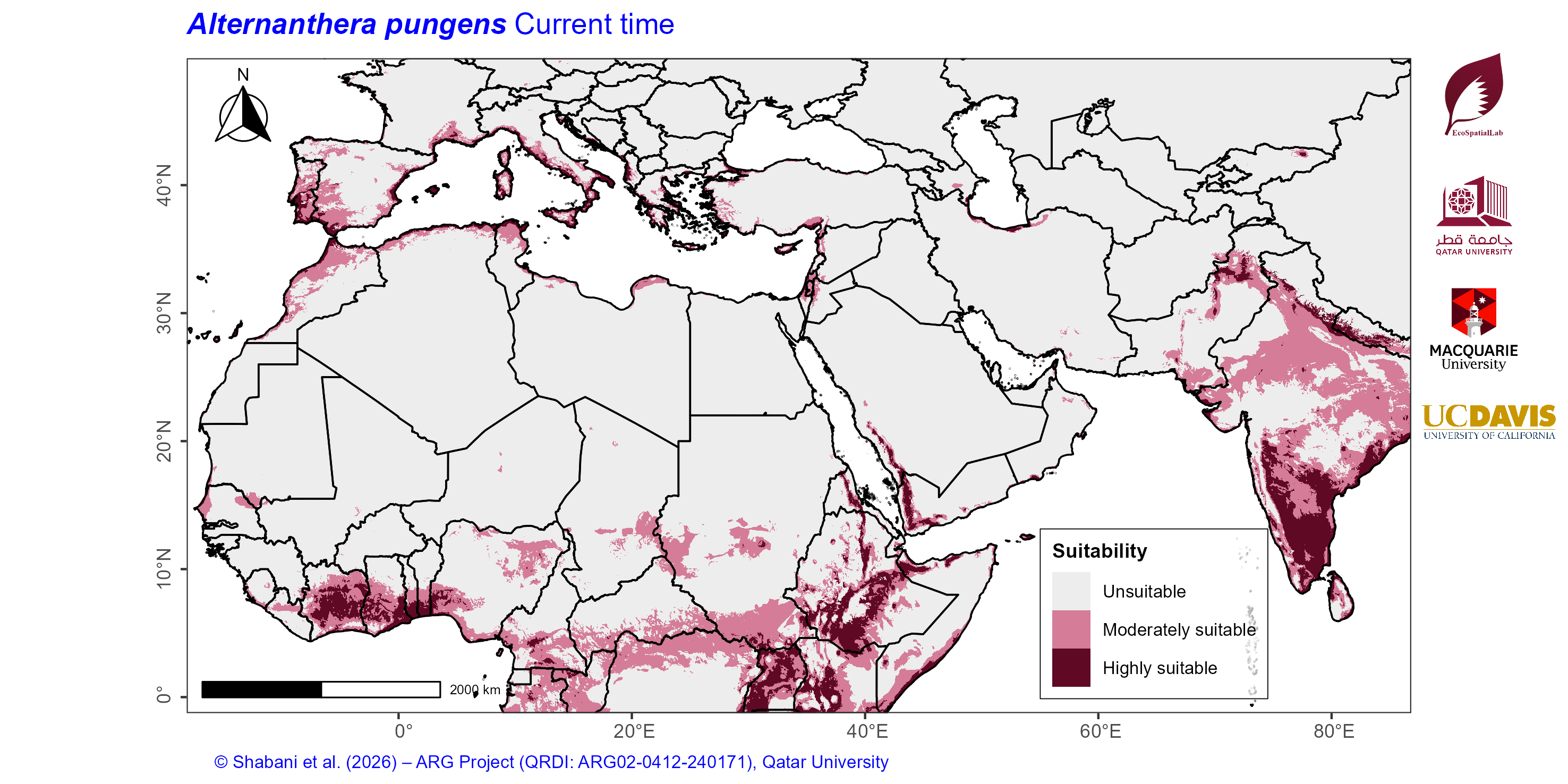 Projected Climate Suitability in the Mediterranean–Middle East–North Africa Dryland Belt Current