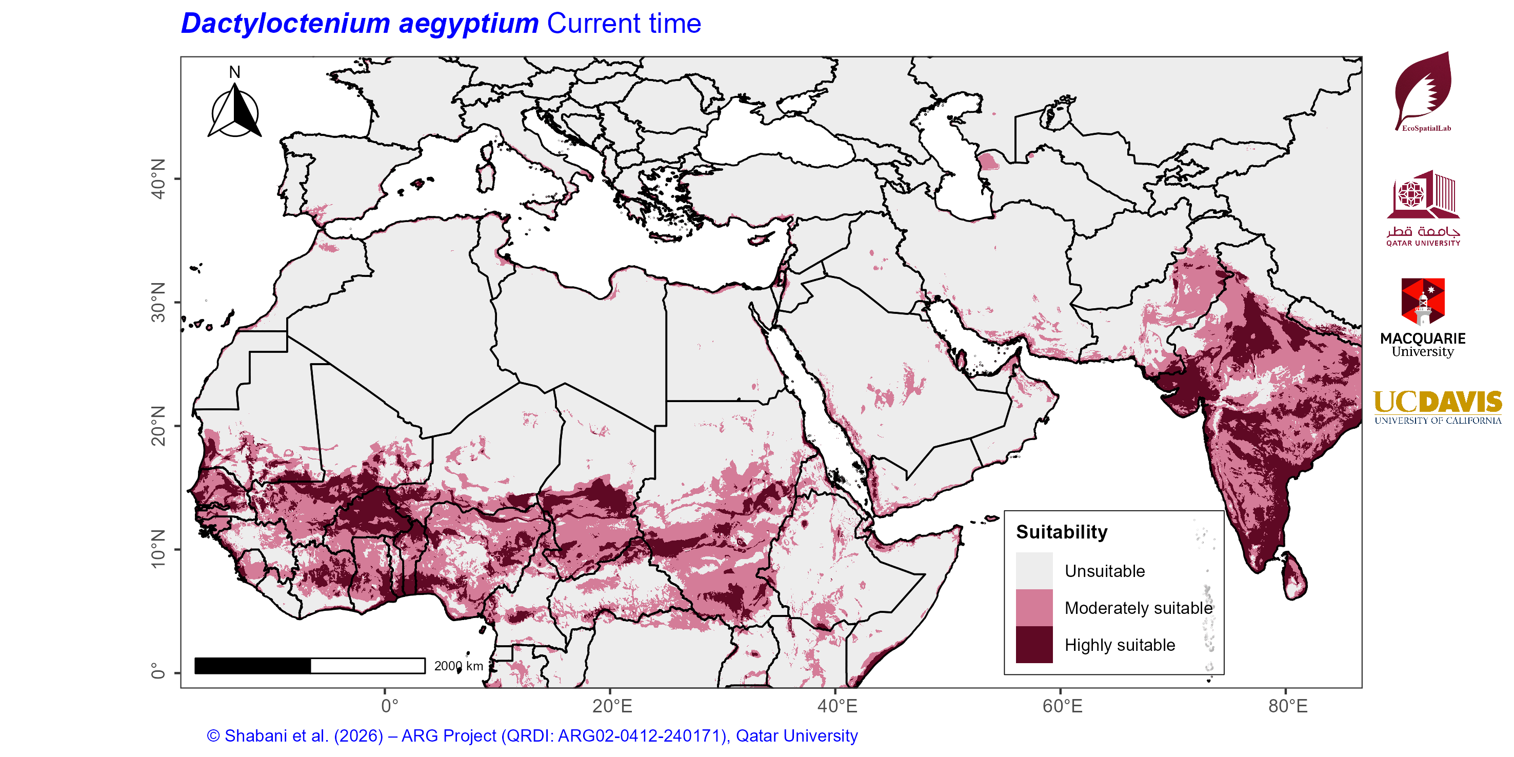 Projected Climate Suitability in the Mediterranean–Middle East–North Africa Dryland Belt Current