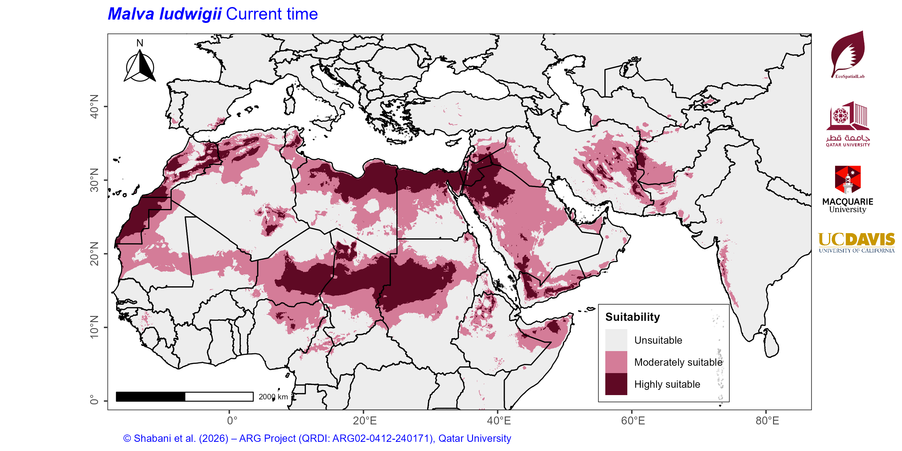 Projected Climate Suitability in the Mediterranean–Middle East–North Africa Dryland Belt Current