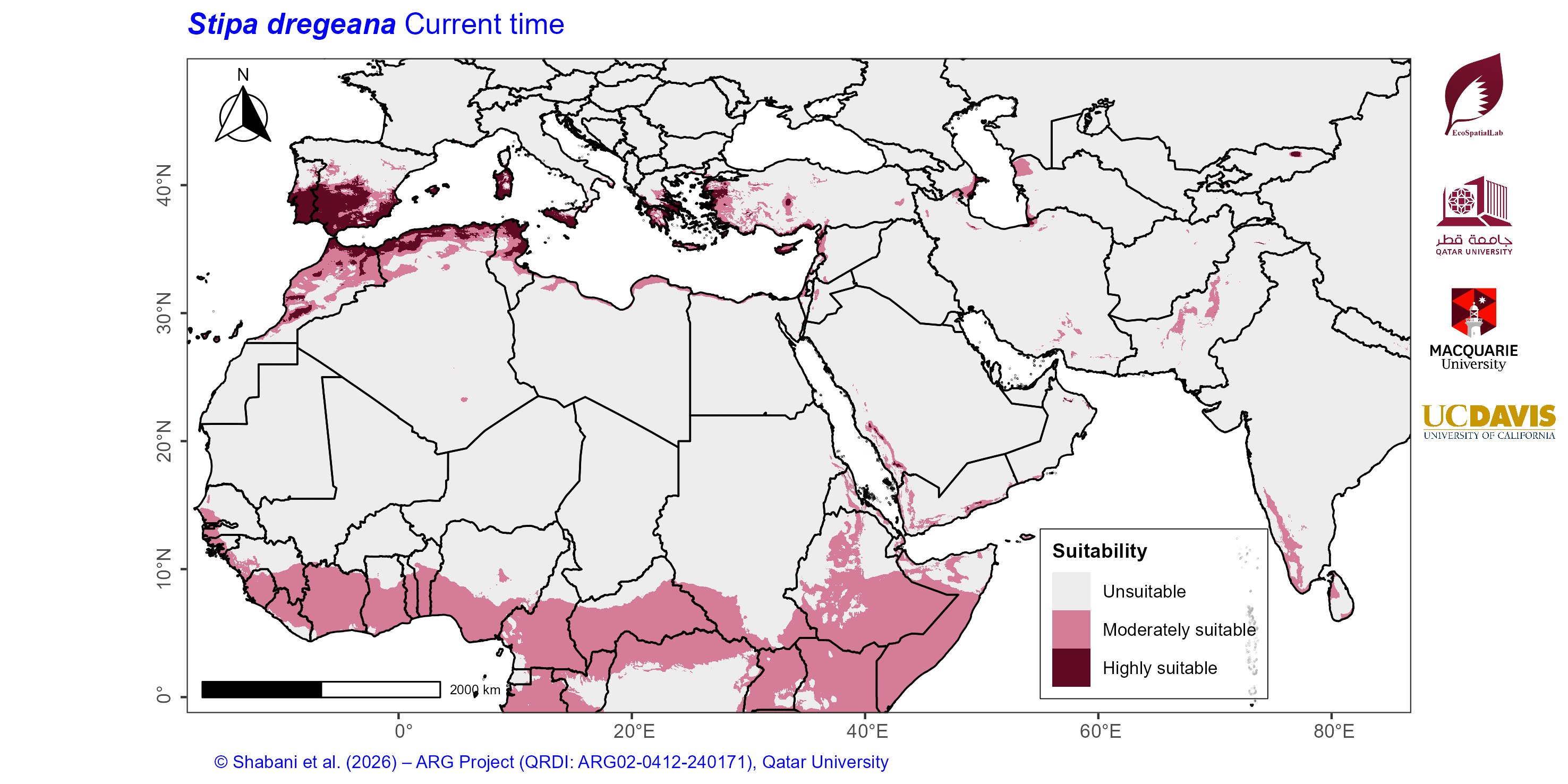 Projected Climate Suitability in the Mediterranean–Middle East–North Africa Dryland Belt Current