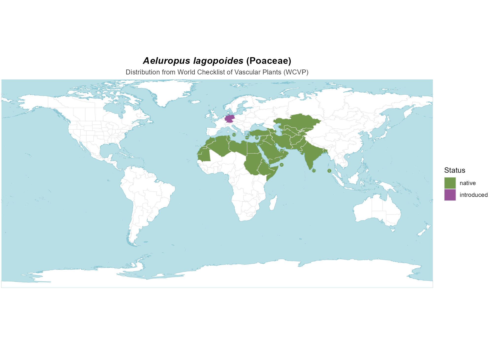 Origin Map — Aeluropus lagopoides