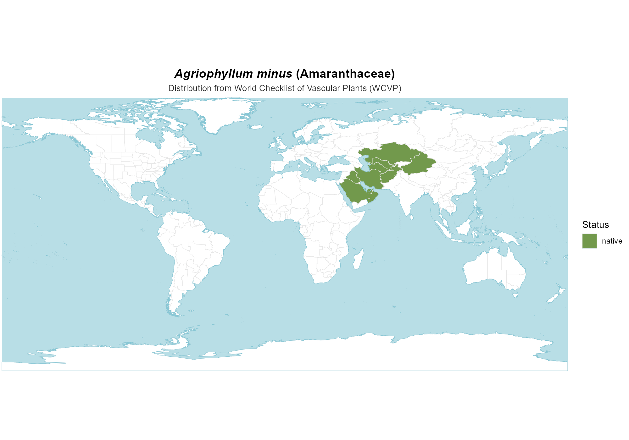 Origin Map — Agriophyllum minus